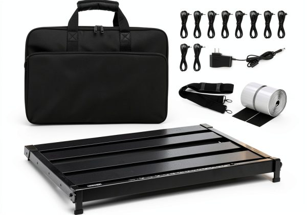 Pavo Aluminum Pedal Board 10-Port Power Black-0
