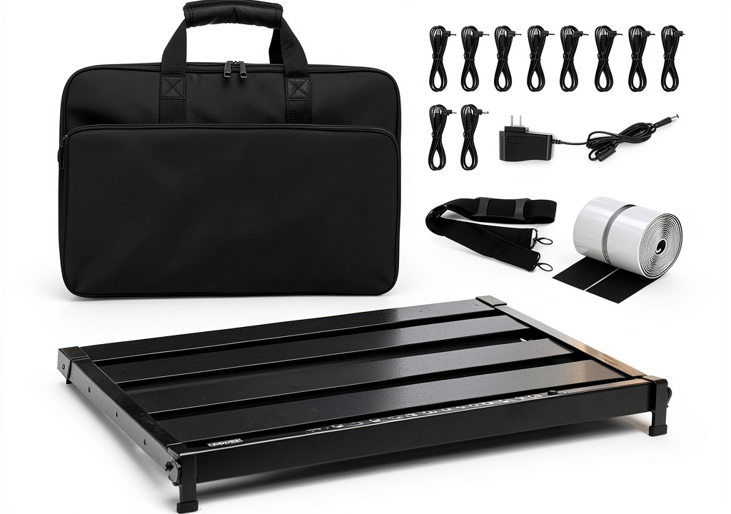 Pavo aluminum pedal board with power ports displayed