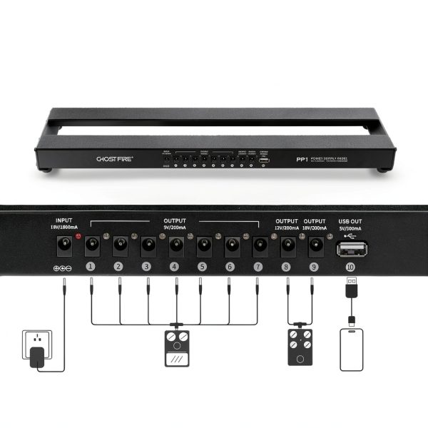 GHOSTFIRE PP Aluminum Alloy Effects Pedal Board for Guitar-2