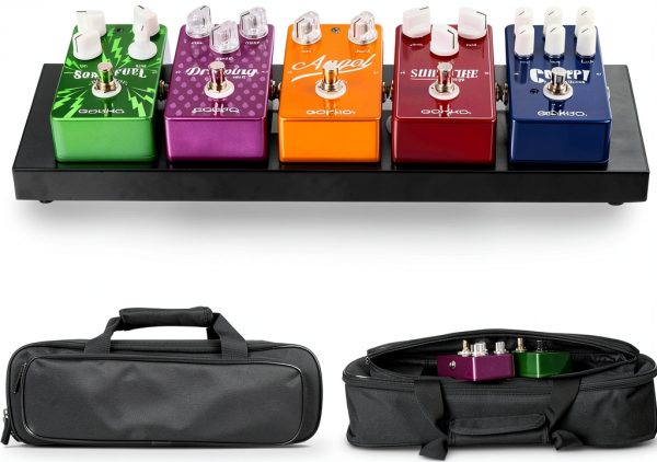 Guitar Effect Pedal Board by Pavo, Black Steel, 15.7" x 4.9"-3