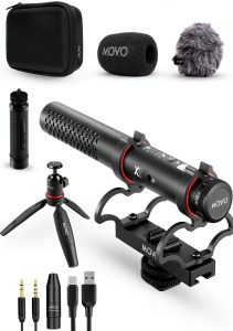 Movo X1 Shotgun Microphone Aluminum for Creators-0