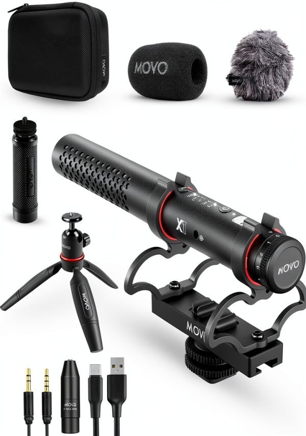 Movo X1 Shotgun Microphone Aluminum for Creators-0