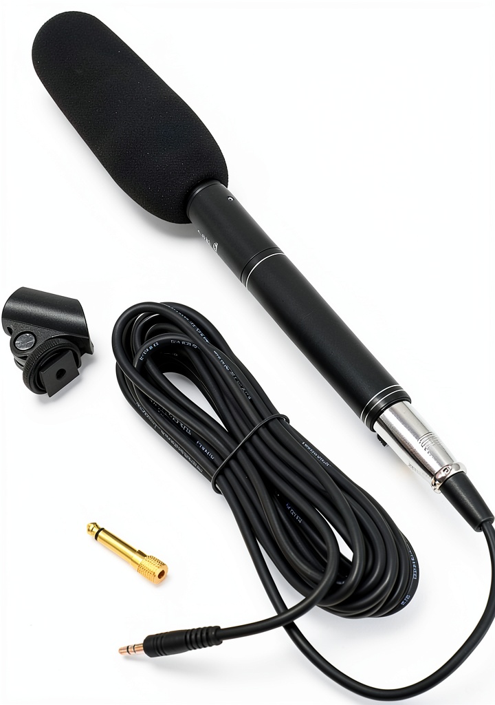 Bestshoot shotgun microphone mounted on a DSLR camera