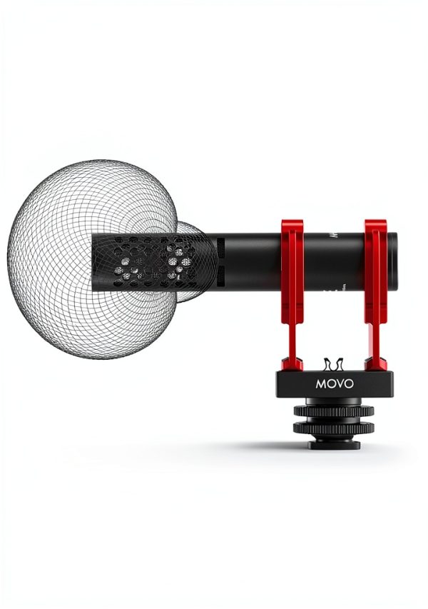 Movo X1 Mini Shotgun Microphone Aluminum 2200 Ohms Impedance Black-3