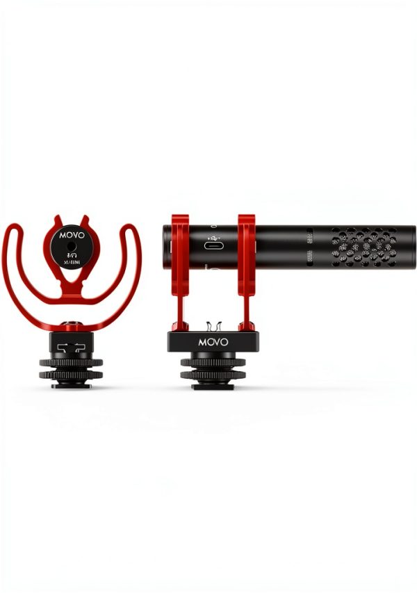 Movo X1 Mini Shotgun Microphone Aluminum 2200 Ohms Impedance Black-1