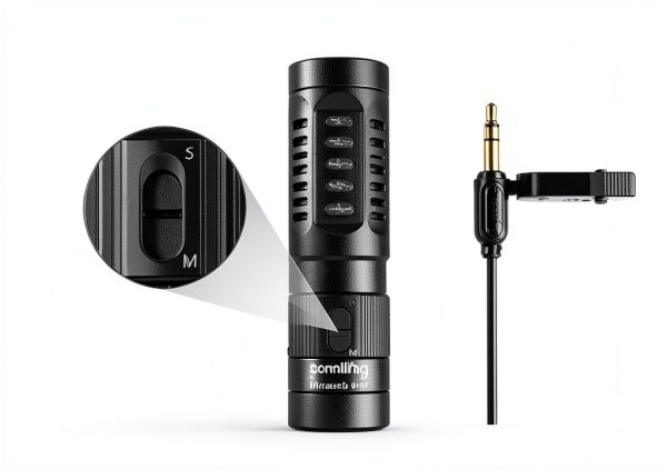 Lavalier Microphone SMALLRIG Stereo Mini Mic with Shock Mount-6